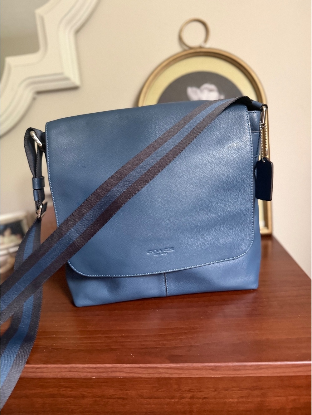 Coach Navy Messenger Bag
